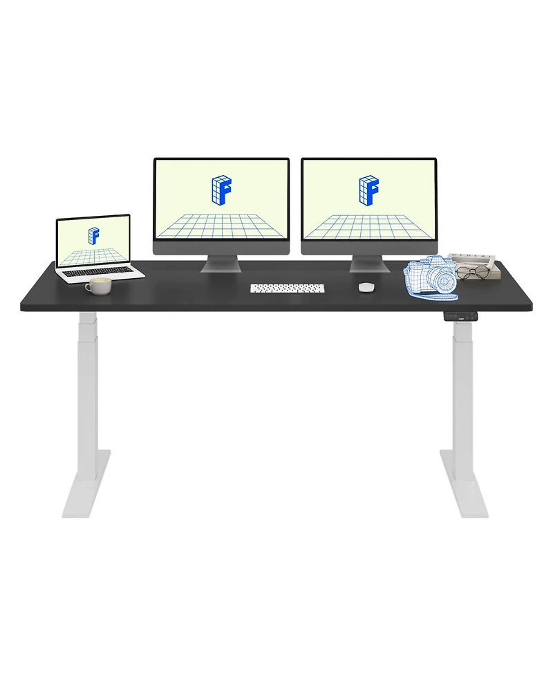Flexispot E7-commercial W Electric Adjustable Standing Desk, Rectangular Chipboard Top