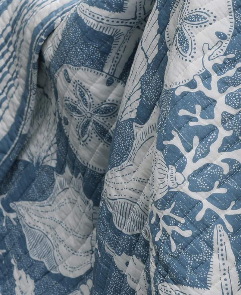 Levtex Stillwater Coastal Shore Reversible Quilted Throw, 50" x 60"