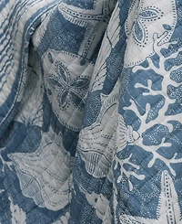 Levtex Stillwater Coastal Shore Reversible Quilted Throw, 50" x 60"
