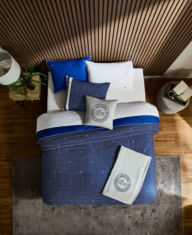 Lacoste Home Heritage Geo Cotton -Pc. Comforter Set