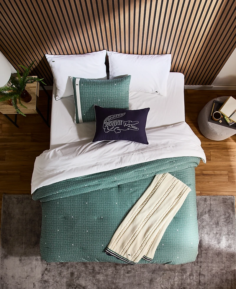 Lacoste Home Heritage Geo Cotton 2-Pc. Comforter Set, Twin