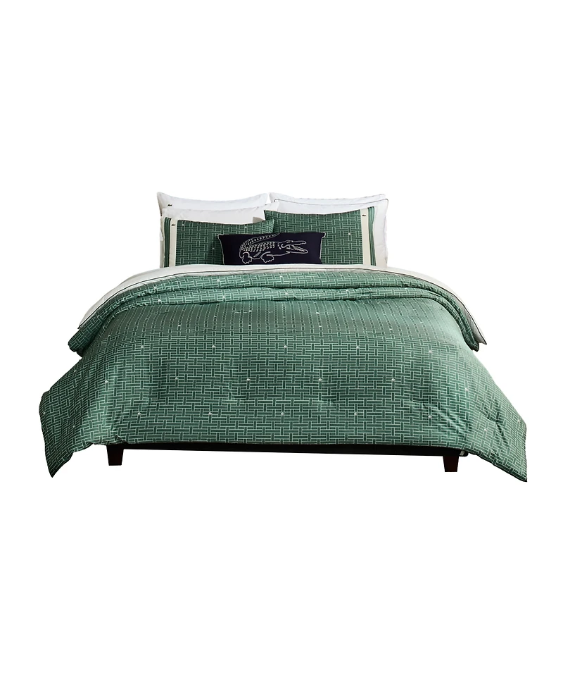 Lacoste Home Heritage Geo Cotton 3-Pc. Comforter Set