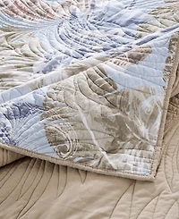 Greenland Home Fashions Tropics Coastal Palm 3 Piece Quilt Set