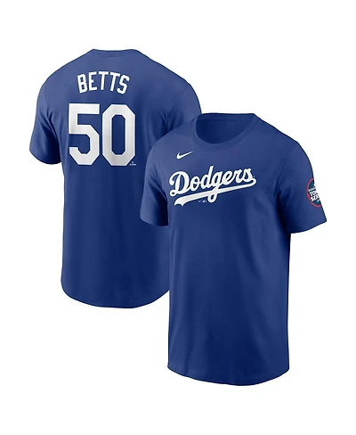 Nike Men's Mookie Betts Royal Los Angeles Dodgers 2025 Mlb World Tour: Tokyo Series Name Number T-Shirt