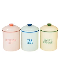 Yvonne Ellen Enamel 3-Pc. Storage Tin Set