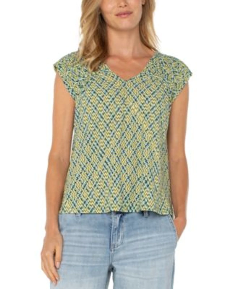 Liverpool Los Angeles Womens Short Sleeve Dolman Tie Back Knit Top Xs 3x
