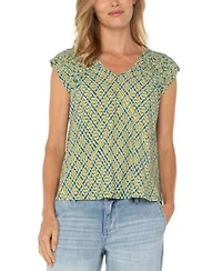 Liverpool Los Angeles Womens Short Sleeve Dolman Tie Back Knit Top Xs 3x