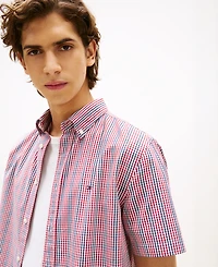 Tommy Hilfiger Men's Americana Tailored Relaxed-Fit Check Button-Down Shirt
