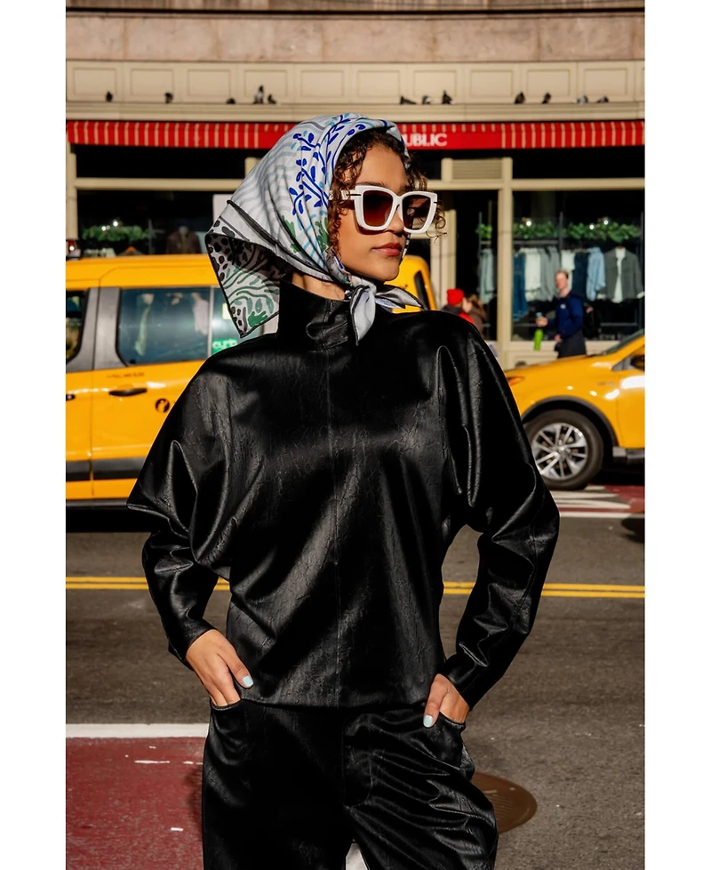 Jessie Zhao New York Double Sided Wool Silk Scarf In After Sunset