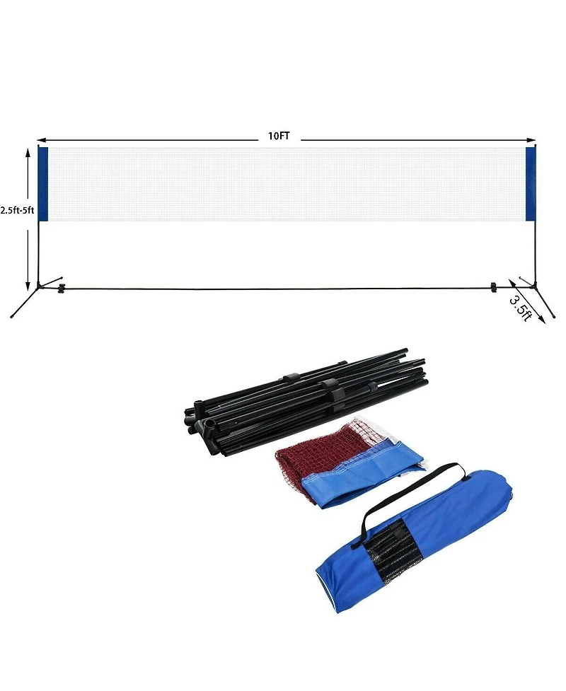 Portable 10" x 5" Badminton Beach Tennis Training Net