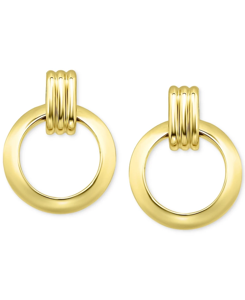 Giani Bernini Doorknocker Drop Earrings (3/4") 18k Gold-Plated Sterling Silver (also Silver), Exclusively at Macy's