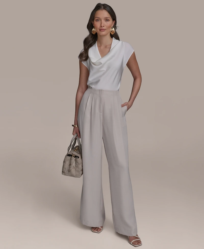 Donna Karan New York Women's Pleated Wide-Leg Pants