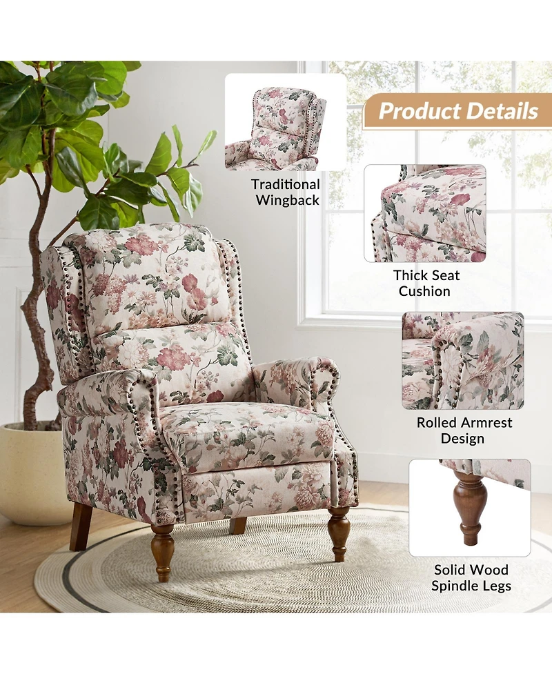 Alexander Traditional Manual Recliner With Variety Fabric