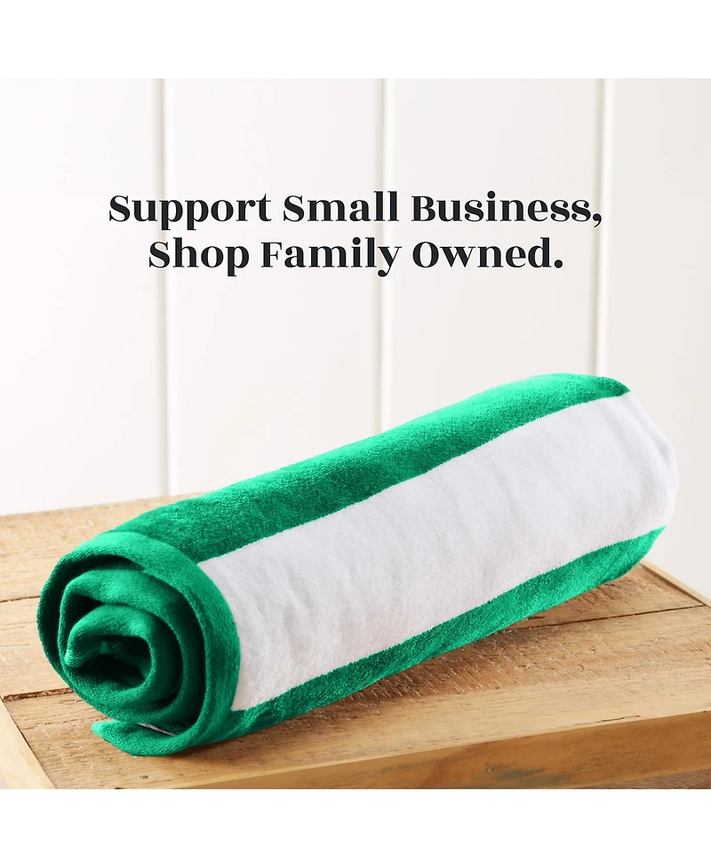 Linery & Co. Oversized Cotton Cabana Beach Towel, Single - 35" x 70"