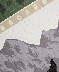 Linery & Co. Mountain Scape & Plaid Microfiber Quilt Set With Shams