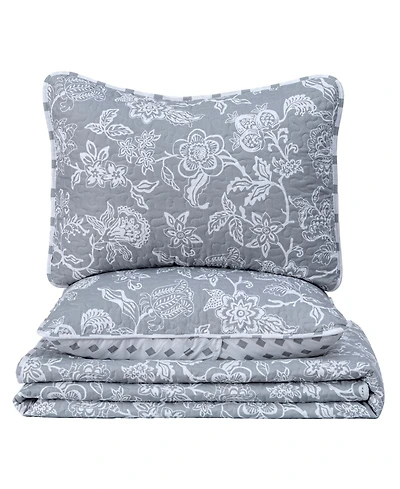 Linery & Co. Delicate Floral Microfiber Quilt Set With Shams