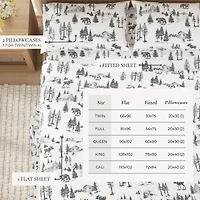 Linery & Co. Ultra-Soft Turkish Cotton Flannel Lodge Print Sheet Set