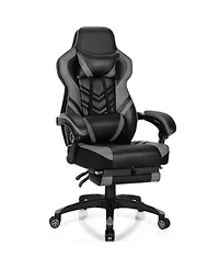Adjustable Gaming Chair with Footrest for Home Office