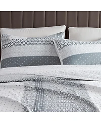 Linery & Co. Intricate Patchwork Design Microfiber Quilt Set With Shams