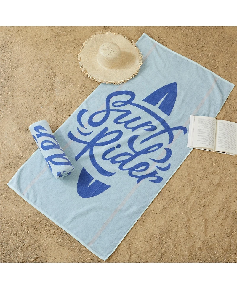 Linery & Co. 100% Cotton Jacquard 2 Pack Summer Beach Towels