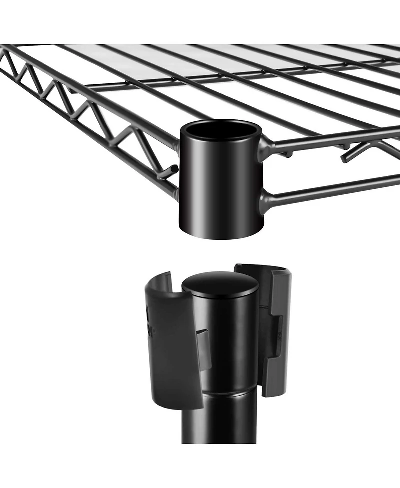 Simple Deluxe 4-Tier Heavy Duty Storage Shelving Unit ,Black,36Lx14Wx54H inch, 1 Pack