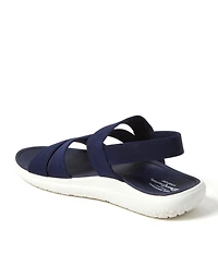 Dearfoams Women's Emilia Elastic Gore Strappy Sandal