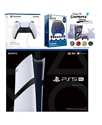 Sony PlayStation 5 Pro with Extra Galactic Purple Controller, Pro Gamer Starter Kit and MightySkins Decal Voucher