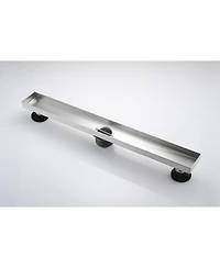 24 Inches Linear Shower Drain, Included Hair Strainer and Leveling Feet