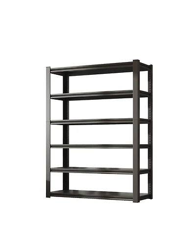 82"H 6 Tier Metal Shelves for Storage Garage Shelving 2400LBS Heavy Duty Storage Shelves Adjustable Garage Shelf Industrial Shelving Unit Storage Util
