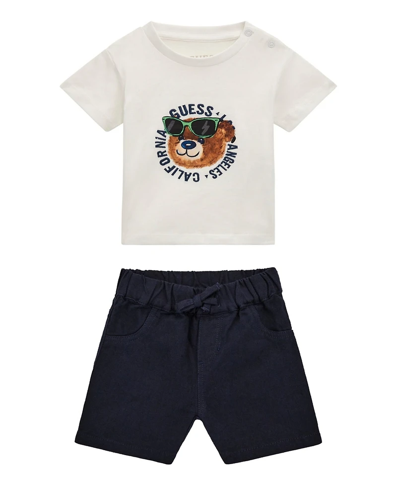 Guess Baby Boys 2-Piece T-Shirt and Shorts Set
