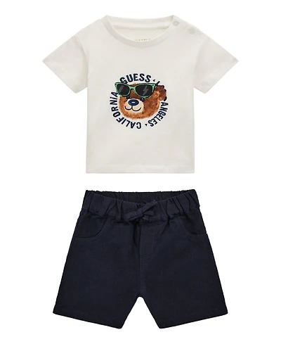Guess Baby Boys 2-Piece T-Shirt and Shorts Set