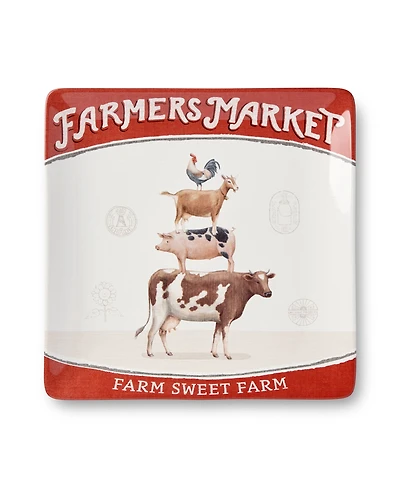 Certified International Vintage Farm Square Platter
