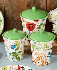Certified International Greenhouse 3-Piece Canister Set