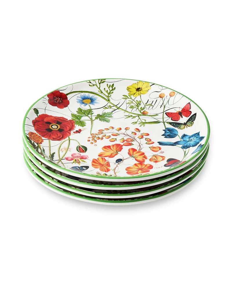 Certified International Greenhouse Dinner Plates, Set of 4, Service for 4