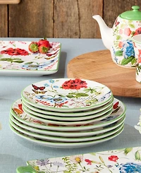 Certified International Greenhouse Salad Plates, Set of 4, Service for 4