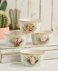 Certified International Rosewood Ice Cream Bowls, Set of 4, Service for 4