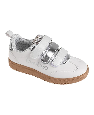 Bebe Little Girls Low Top with Multi Metallic Sneakers