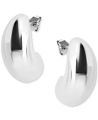 Giani Bernini Sculptural J-Hoop Earrings in 18k Gold-Plated Sterling Silver (also in Sterling Silver), Exclusively at Macy's