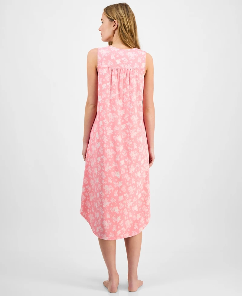 Charter Club Women's Cotton Sleeveless Tie-Neck Nightgown, Exclusively at Macy's