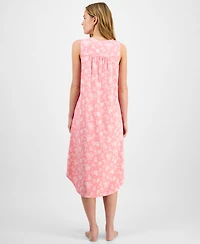 Charter Club Women's Cotton Sleeveless Tie-Neck Nightgown, Exclusively at Macy's