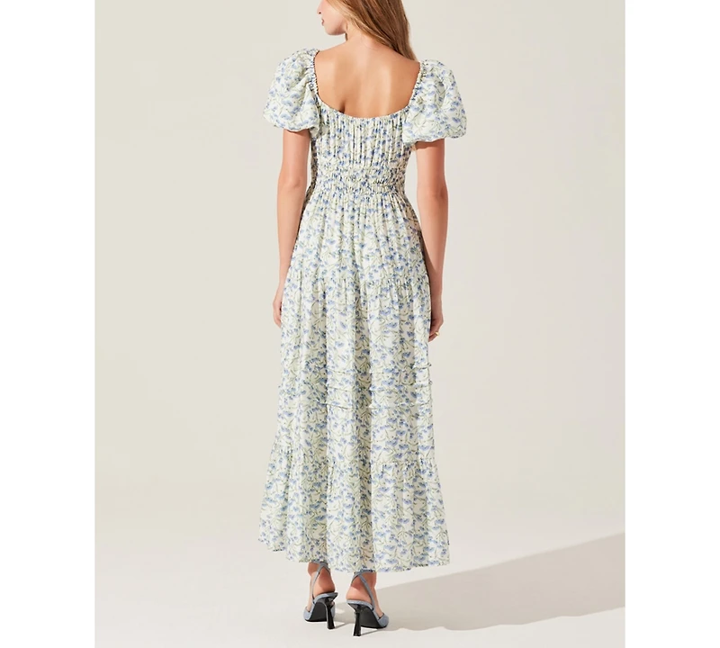 Astr the Label Women's Florentina Puff-Sleeve Maxi Dress