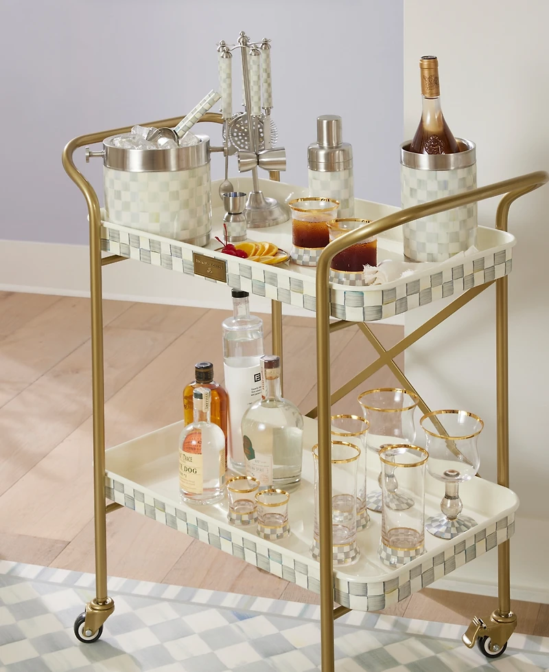Mackenzie-Childs Sterling Check 3260 Wine Cooler