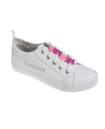 Bebe Little Girls Low Top with Rhinestone Spray Sneakers