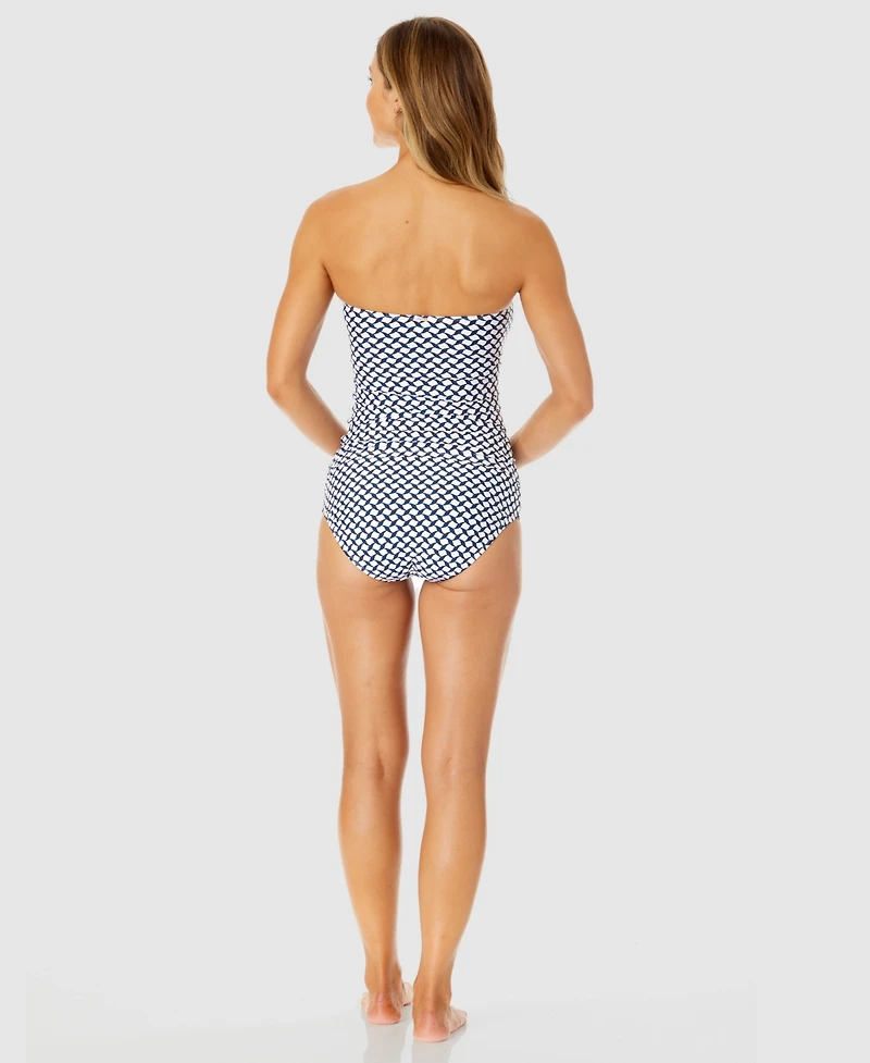 Anne Cole Women's Neo Geo Twist-Front Bandeau Tankini Top