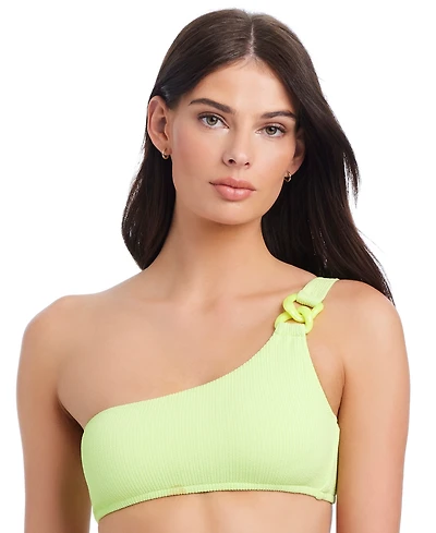Sanctuary Women's Stay Connected One-Shoulder Bikini Top