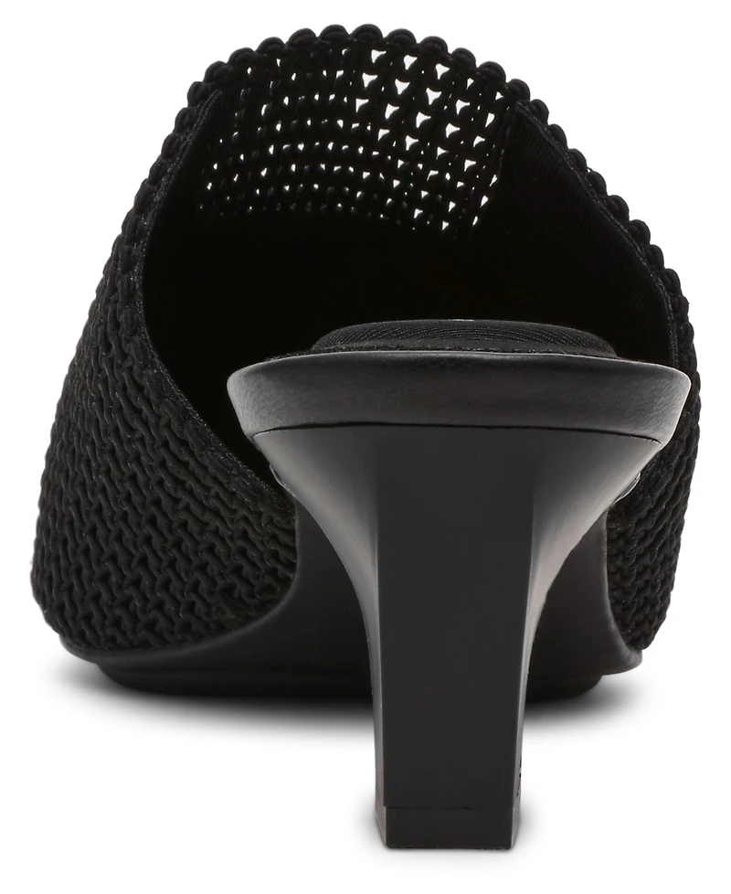 Anne Klein Women's Sianna Knit Block Heel Mules