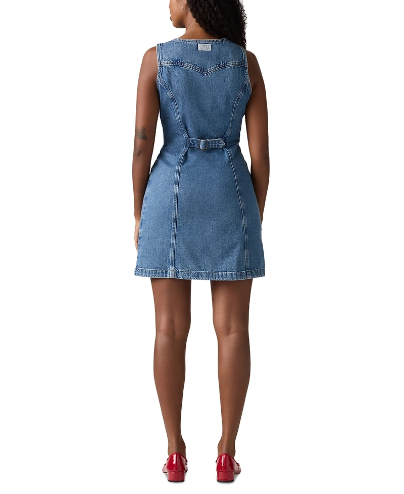 Levi's Women's Vianna Denim Button-Front Vest Dress