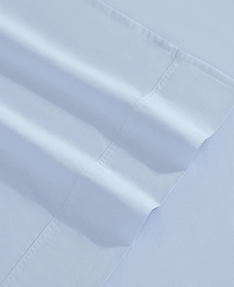 Tommy Hilfiger Solid 200-Thread Count Cotton Percale -Pc. Sheet Set