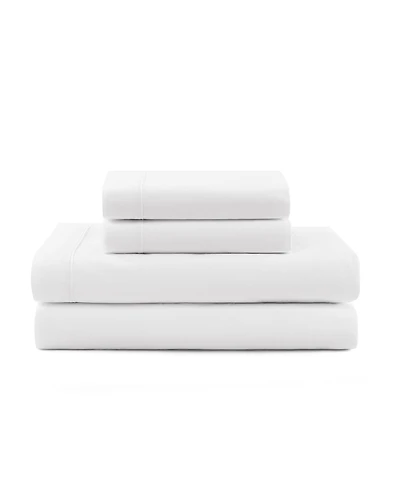 Tommy Hilfiger Solid 200-Thread Count Hem Stripe Cotton Percale -Pc. Sheet Set