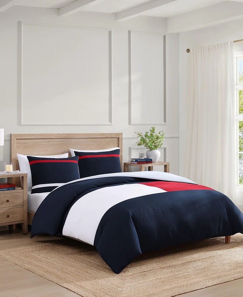 Tommy Hilfiger Iconic Anniversary Seersucker 3-Pc. Comforter Set